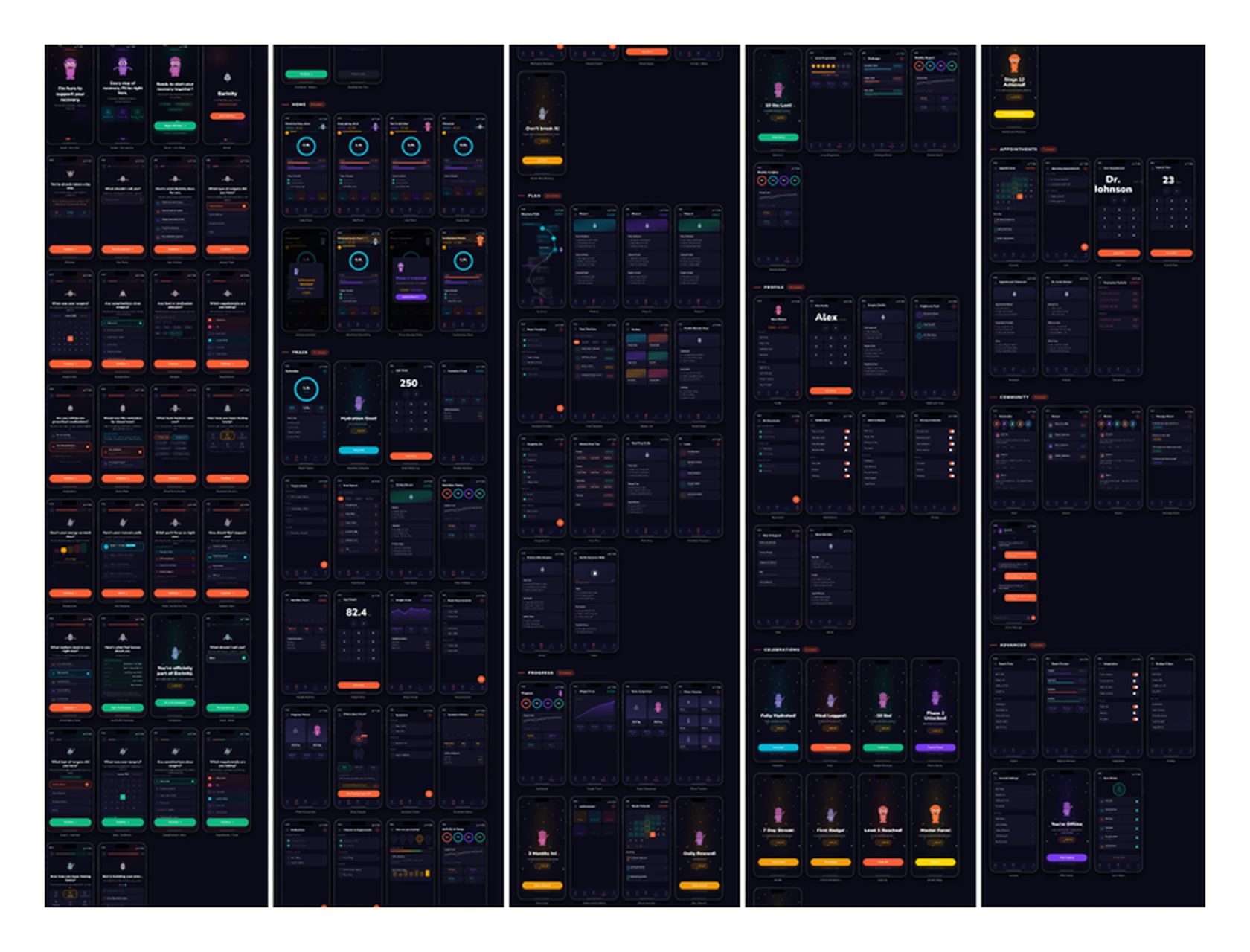 The everything-app: the bloated first version, Barinity, 124 screens